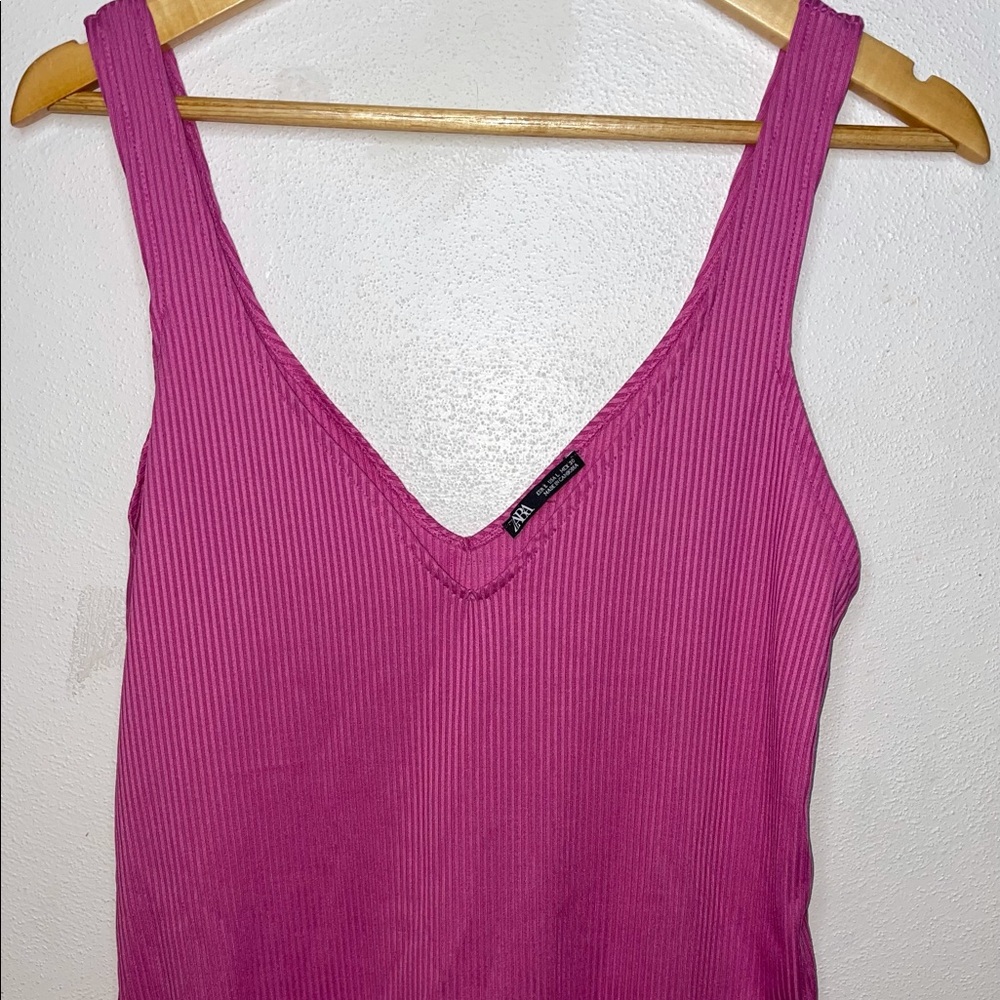 ZARA Pink Tank Top Size Large